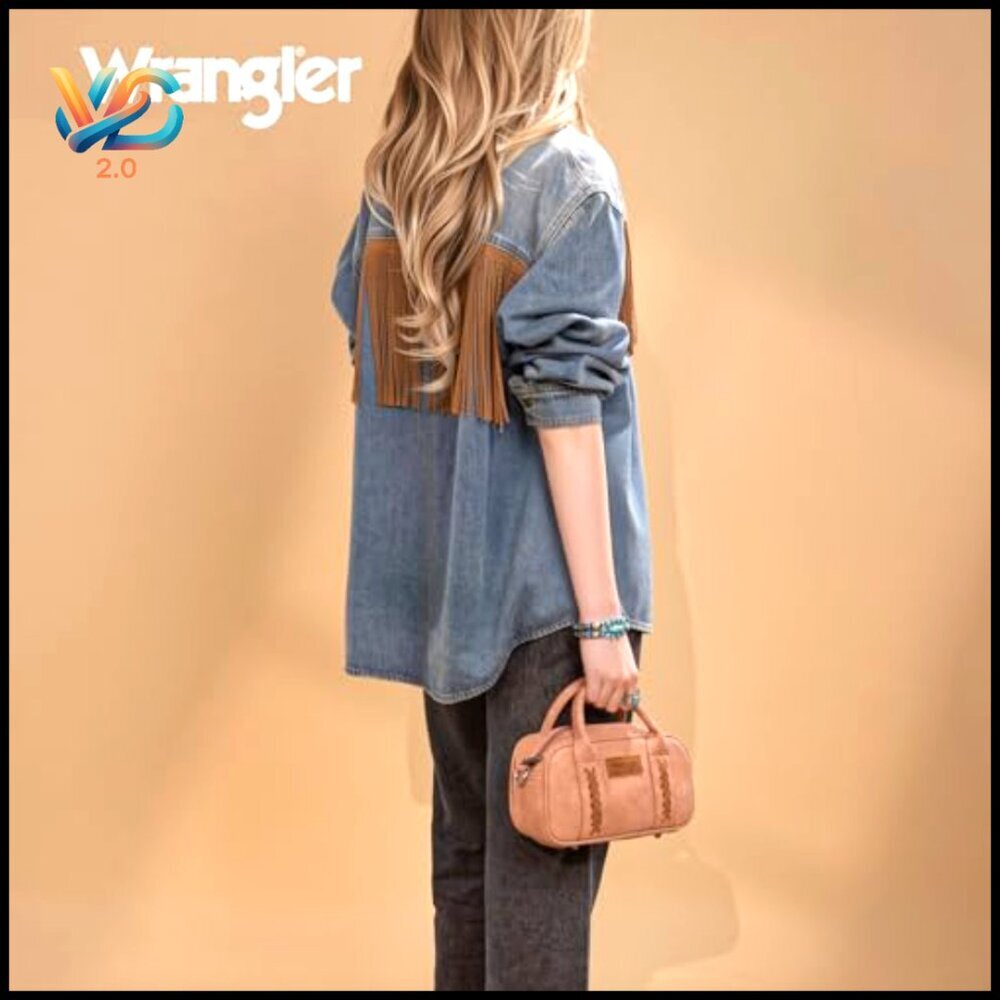 Retro Barrel Satchel Bag Convertible Crossbody Top Handle Nubuck Leather - Picture 3 of 7